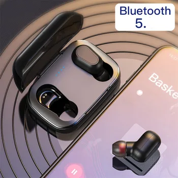 

40# Twins Wireless Mini Headset Bluetooth 5.0 Sport Headset Portable Charging Box Wireless Headphones Blutooth Earphone Headset