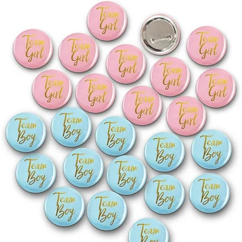 

50 Pieces of Button Pins,Suitable for Baby Party Parties Love Gender Display Party Supplies.