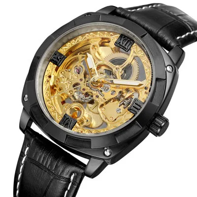 

Top Brand Luxury Casual New Fashion Skeleton Men Male Military Army Clock Classic Mechanical Wrist Watch Gift relogio Masculino
