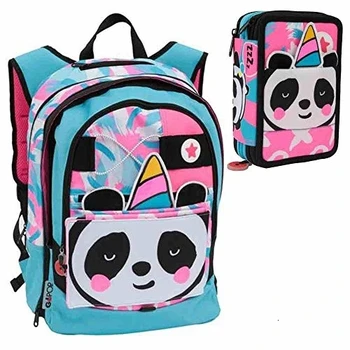 

LEMA-NET Zaino Estensibile GG959000 Go Pop PANDACORNO 41x32x20 cm Spallacci Imbottiti Cappuccio Pioggia + Astuccio Triplo