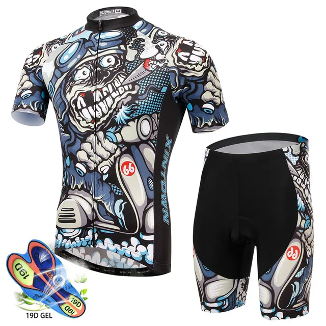 

2019 Uniforme Ciclismo SPECIALIZEDING Pro Cycling Jersey Set Conjunto Ciclismo Hombre Cycling Set Creative Skull Pattern Jerseys