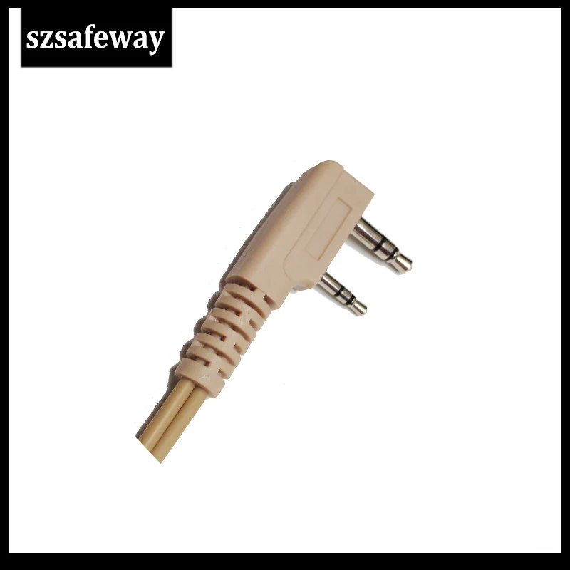 5 PCS lot flash color beige walkie talkie earpiece two way radio acoustic tube headsest with 4