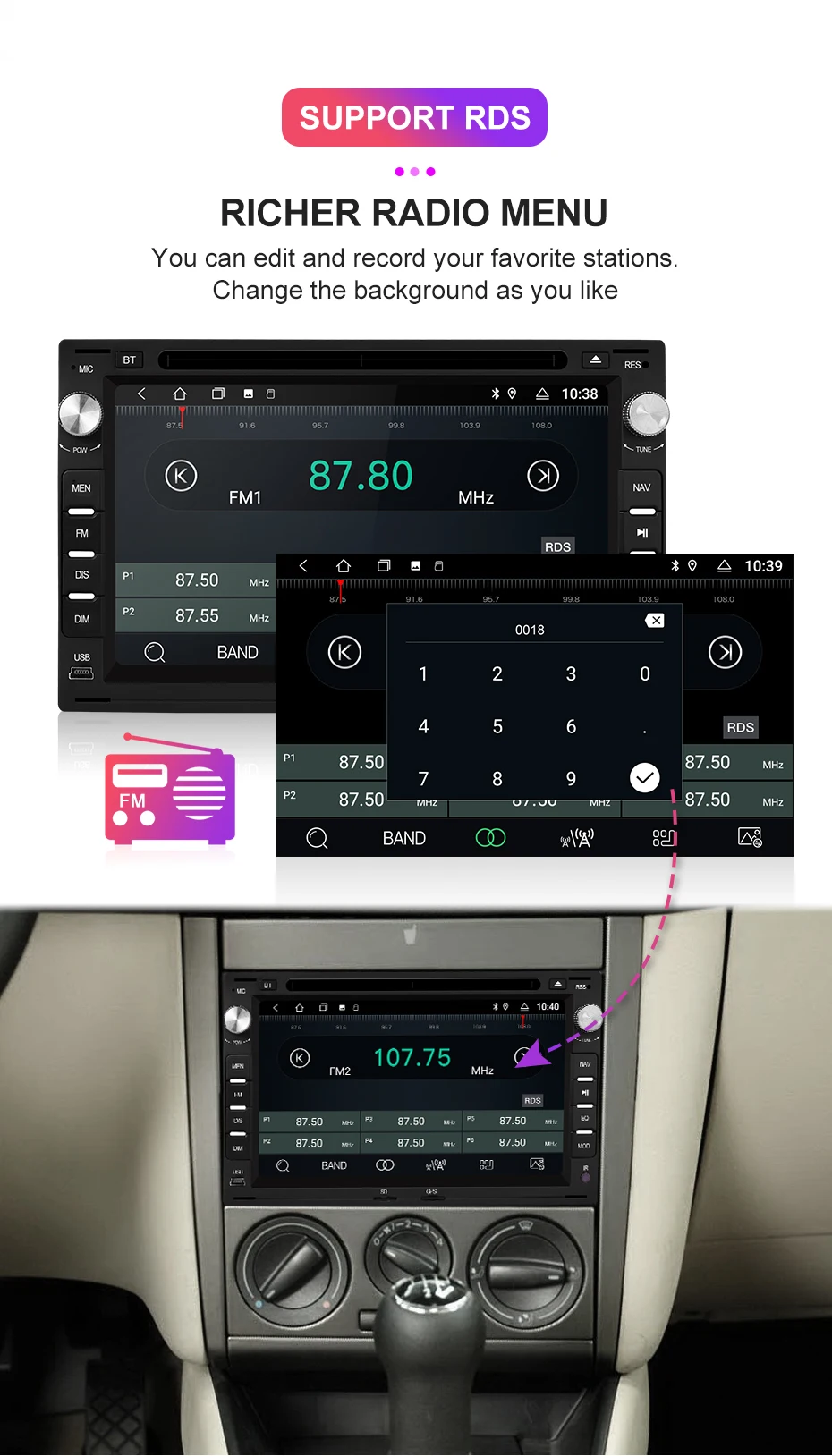 Isudar 2 Din Android 9 Auto Radio For VW/Volkswagen/GOLF/POLO/TRANSPORTER/Passat b5 Car DVD Multimedia GPS Octa Core ROM 32G DVR