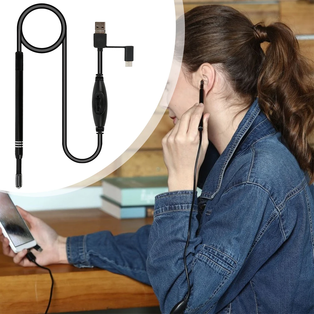 Водонепроницаемый IP65 3 в 1 эндоскоп для чистки ушей usb-бороскоп OTG эндоскоп для телефона Android PC DC88 Визуальный Инструмент для чистки ушей камеры