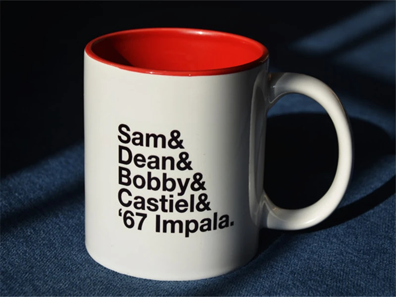 Керамическая кружка для кофе с молоком супернатуральная Сэм Дин Бобби Кастиэль