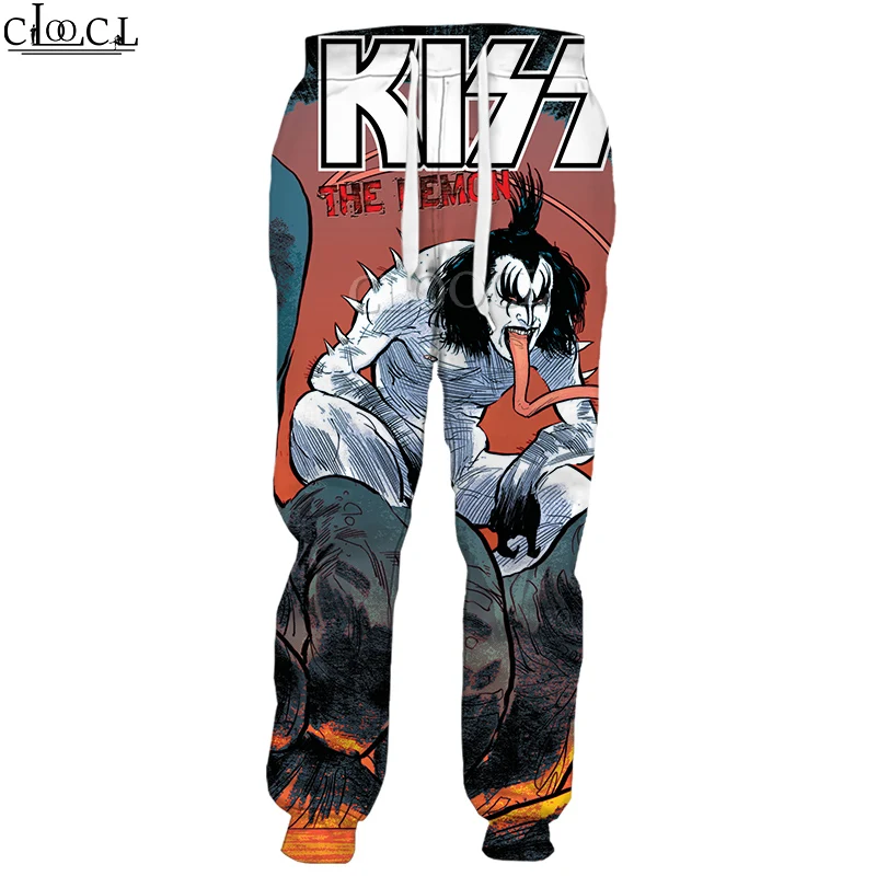 

HX Hip Hop Rock Metal Kiss Band Trousers 3D Printed Unisex Funny Casual Trousers Spring Autumn Streetwear Sweatpants