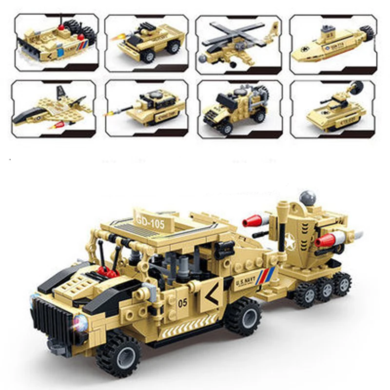 goody строительный блок сборка игрушка строительный блок дети военный humvee модель супер команда серия 8 с 1 мальчик колесница 8718