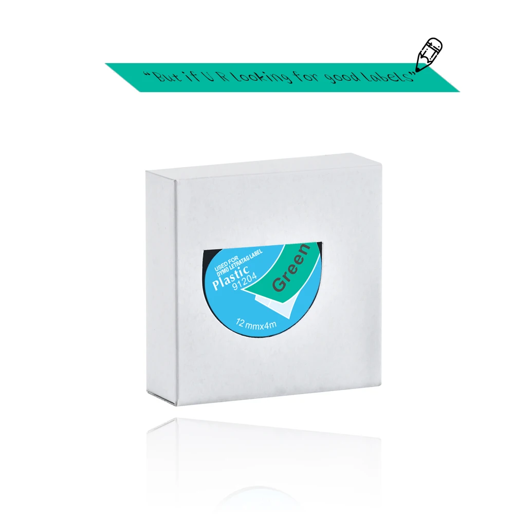 Yance LT91204 91204 91334 LT 라벨 메이커 테이프 12mm 검정색 호환 DYMO LetraTag 테이프 dymo 라벨 프린터 LT-100H 용