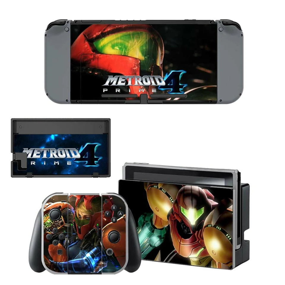 Метероидные наклейки для игровой кожи для Nintendo Switch консоли, Joy-Con контроллер и док-станция Полный протектор наклейки