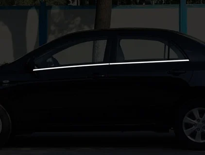 Нержавеющая сталь окна автомобиля планки для Защитные чехлы для сидений, сшитые специально для toyota corolla 2006 2007 2008 2009 2010 2011 2012 международная версия Auris - Цвет: 4 pcs trims