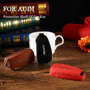 

Hot sale super quality Suede Leather Key Cover Case for Audi A7 A8 Q3 Q5 Q7 C5 C6 A4L A6L S3 RS6 TT 2005-2013 Auto Accessories