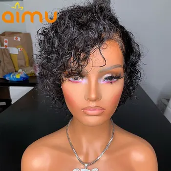 

Curly Pixie Cut Wig Glueless Short Bob Wig with Baby Hair 13x4 Lace Front Human Hair Wigs Pre Plucked Hairline Brazilian Remy