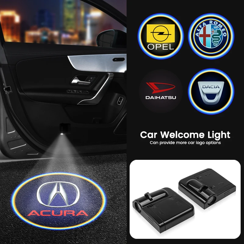 2Pcs Car decoration HD Welcome Light Door Wireless Ghost Shadow Lamp For Honda CR-V CIVIC Accord 7 Jazz Crosstour Odyssey | Автомобили и
