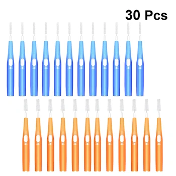 

30pcs/Box Interdental Brushes For Healthy Tooth Care Tools Retractable Care Brushes Teeth Cleaner Brush Picks (Mixed 0.6-1.5mm)