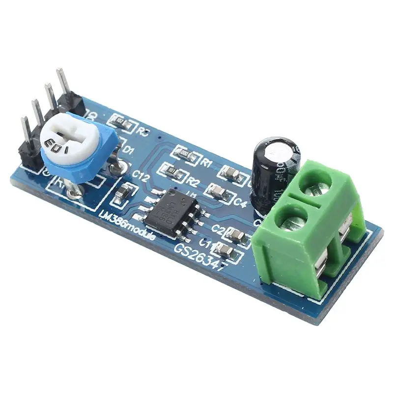 

LM386 Audio Amplifier Module 200 Times 5-12V 10K Adjustable Resistance