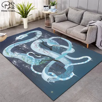 

snake funny carpet Square Anti-Skid Area Floor Mat 3D Rug Non-slip Mat Dining Room Living Room Soft Bedroom Carpet style-03