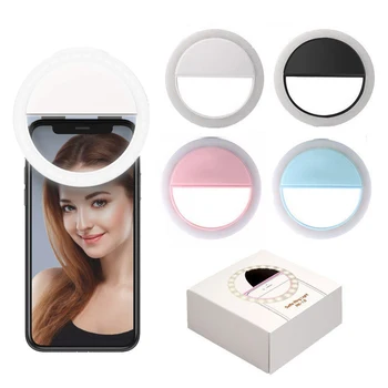 

Universal USB Charge LED Selfie Ring Light Beauty Fill Light For Phones Portable Flash Led Camera Phone Photography Ring Light