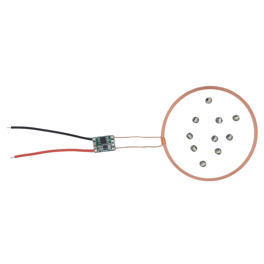 Módulo de Carregamento Leds sem Fio 5v sem Fio Led e Bobina Taidacent Conjuntos Remoto Indução Indutiva Bobina 2 80mm - Image 2