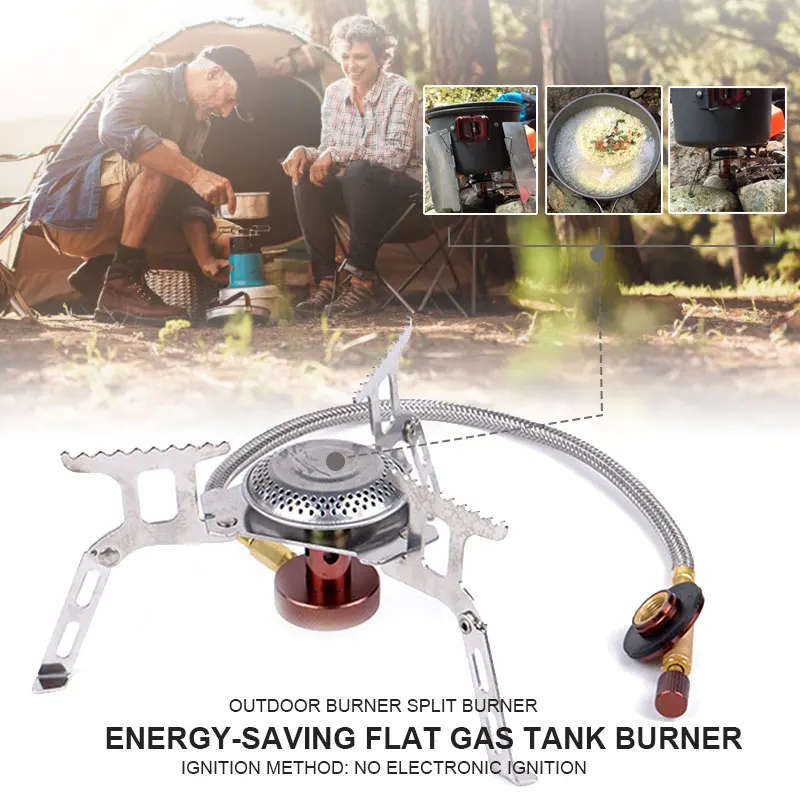 Compact Outdoor Hiking Coal Gas Silver Aluminum Alloy Cook Picnic Camp Backpacking Stove Portable Stove Camping Stove