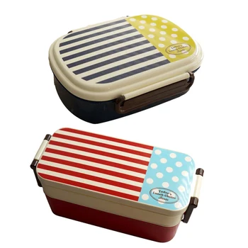 

Japanese-style Single-layer Bento Box Microwaveable Lunch Box Plastic Sealed Lunch Box Small Capacity with Septa