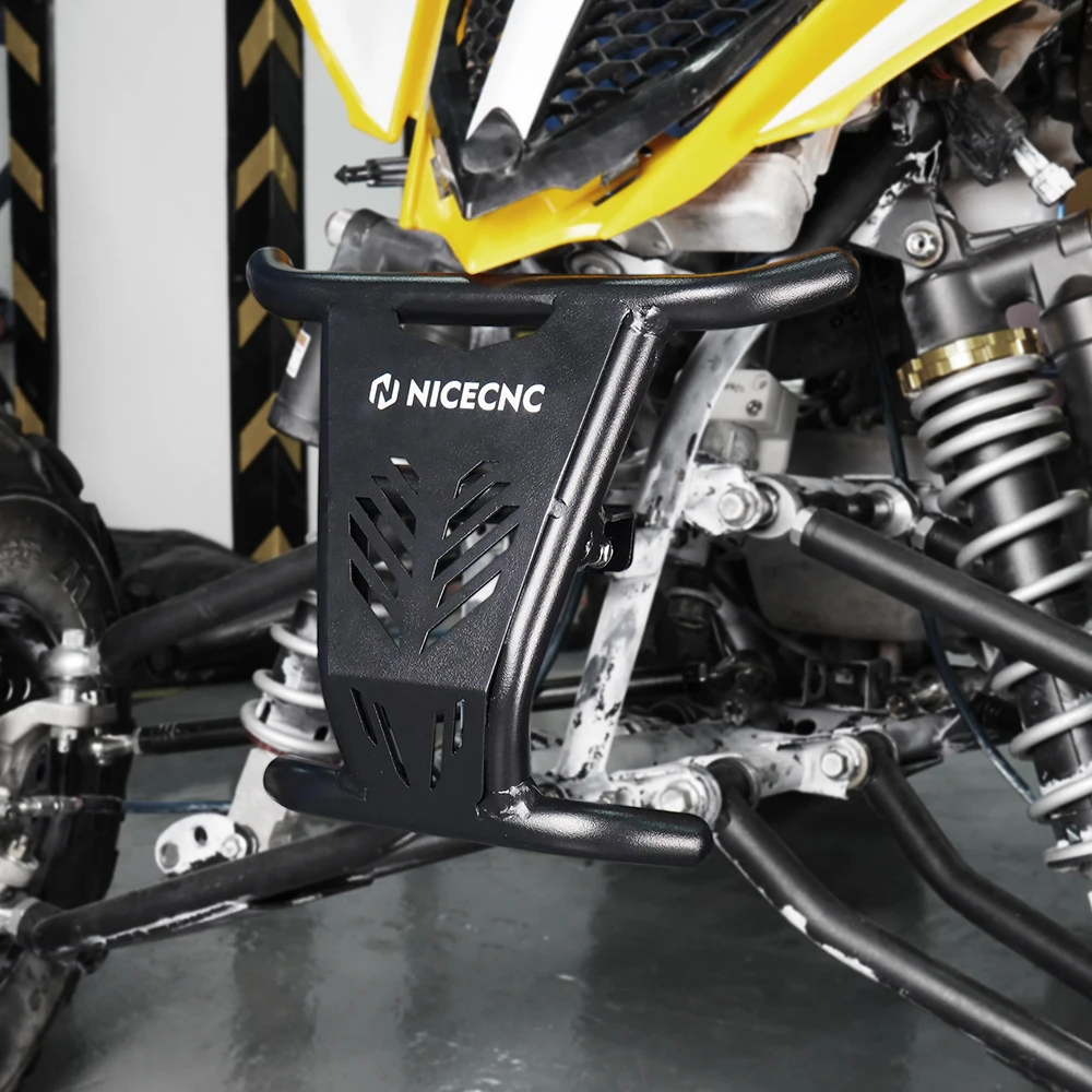 NiceCNC ATV Black Front Bumper Grab Bar Protector Cover Guard Aluminum For Yamaha Raptor 700 700R 2016-2021 2020 2019 2018 2017 NiceCNC ATV Black Front Bumper Grab Bar Protector Cover Guard Aluminum For Yamaha Raptor 700 700R 2016-2021 2020 2019 2018 2017