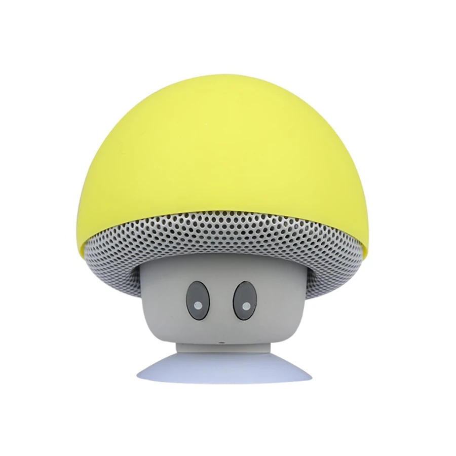 Цвет: желтый Ljowatn мини беспроводной Bluetooth динамик открытый милый мультфильм гриб музыкальный плеер 3D стерео портативный с микрофоном видео Кронштейн - Цвет: Цвет: желтый