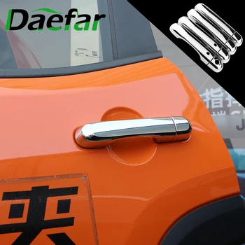 

For Jeep Renegade 2015 - 2019 High-quality ABS Chrome Car Outer Door Handle Cover Door Bowl Protection Covers Sticker 8pc