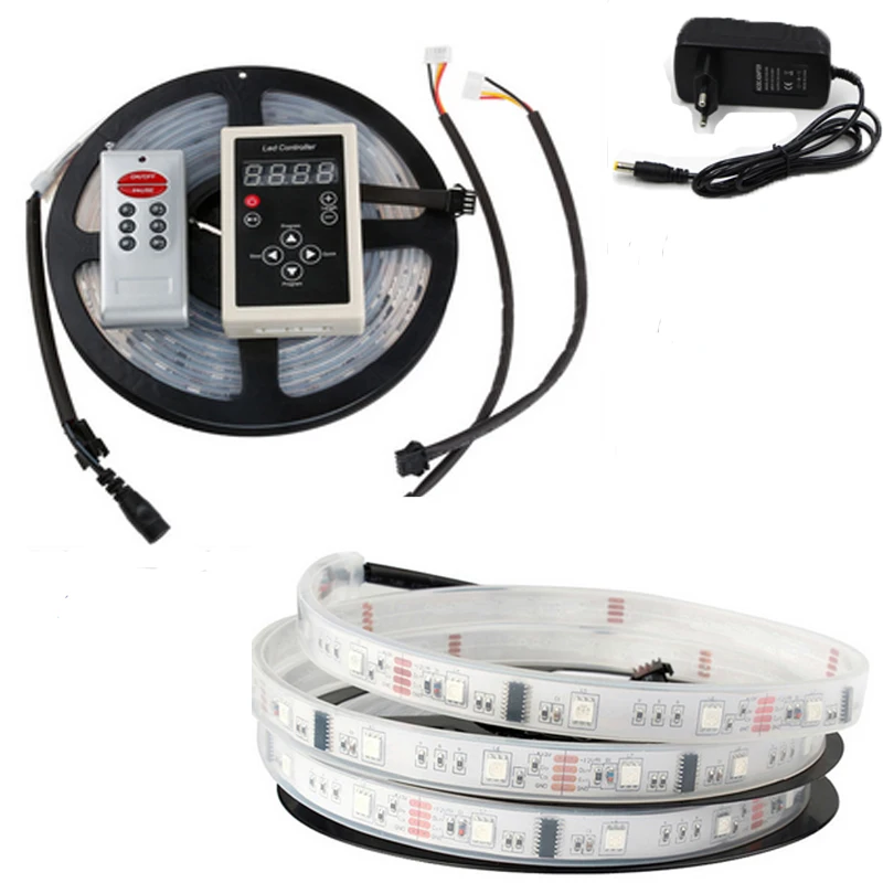 

DC12V 5M-10M 6803 IC Dream Magic Color LED Strip 5050 RGB +133 Magic Dream Color remote controller+power supply Suit Decorative