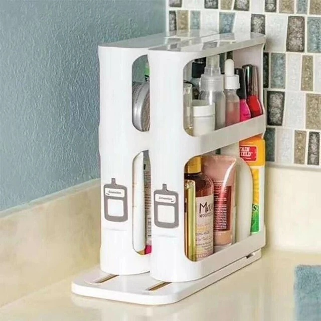 Multifunctional Storage Rack Rotating Shelf Double-layer Cabinet Medicine  Organizer Kitchen Shelf Spice Rack Food Storage Box - AliExpress