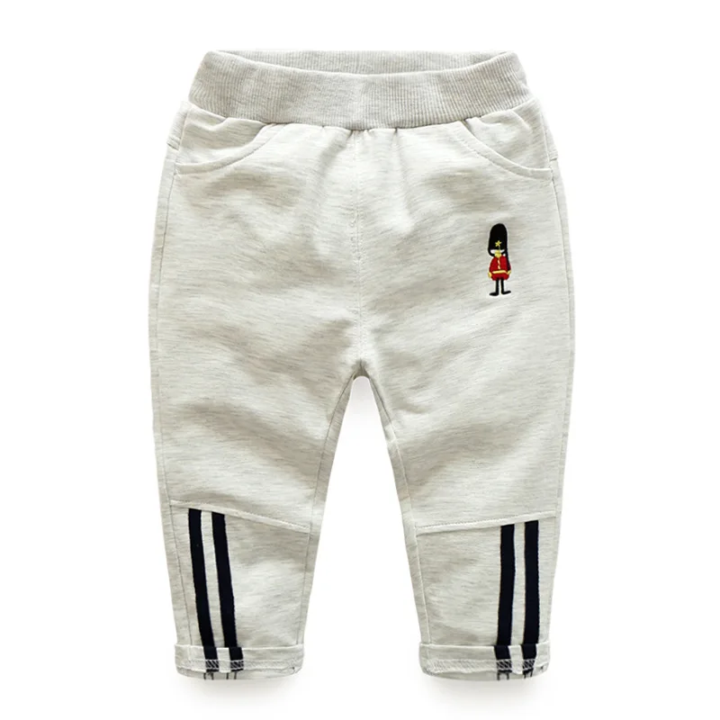 Стиль; сезон весна; модная детская одежда для мальчиков; Детские Уретановые брюки из эластичного волокна; маленькие шерстяные хлопковые брюки с вышивкой