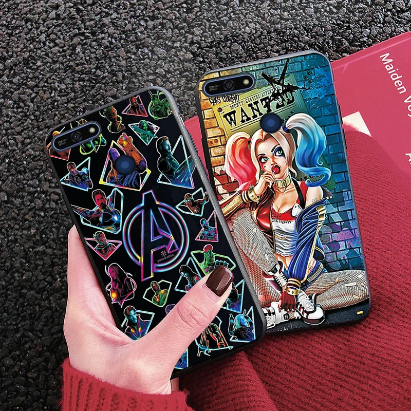 Черный чехол ТПУ для huawei Honor 7A 5,45 7A Pro 5,7 7C ру 5,7 7C 5,99 чехол для телефона для Y5 Y6 Prime чехол Y5 Lite чехол-накладка