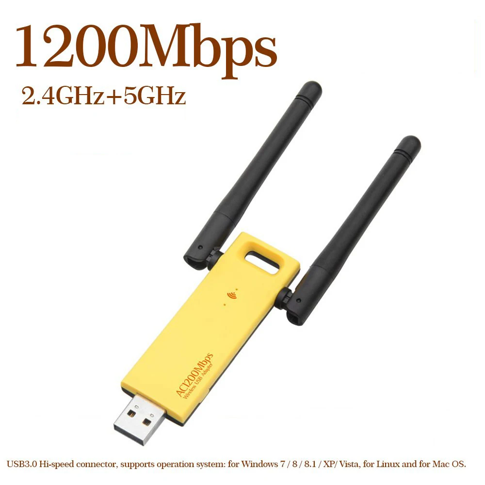 lan to mobile adapter JCKEL 1200Mbps USB Wifi 5.8GHz 2.4GHz USB Thu Wifi Card Mạng Không Dây Usb Wifi Tốc Độ Cao ăng Ten Wifi Thụ Thể lan to mobile adapter