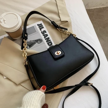 

Simple Small PU Leather Crossbody Bags For Women Luxury Brand Shoulder Handbags Branded Trend Lady Hand Bag