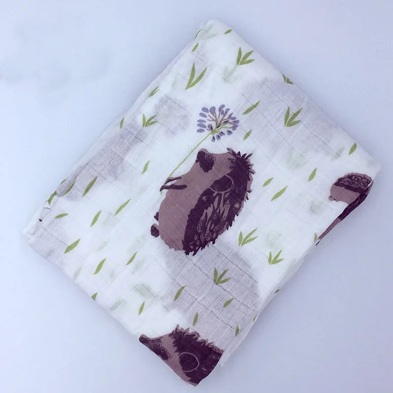Hedgehog Хлопковое детское одеяло мягкое многофункциональное муслиновое детское одеяло s постельные принадлежности детское Пеленальное полотенце для новорожденных Пеленальное Одеяло - Цвет: Hedgehog