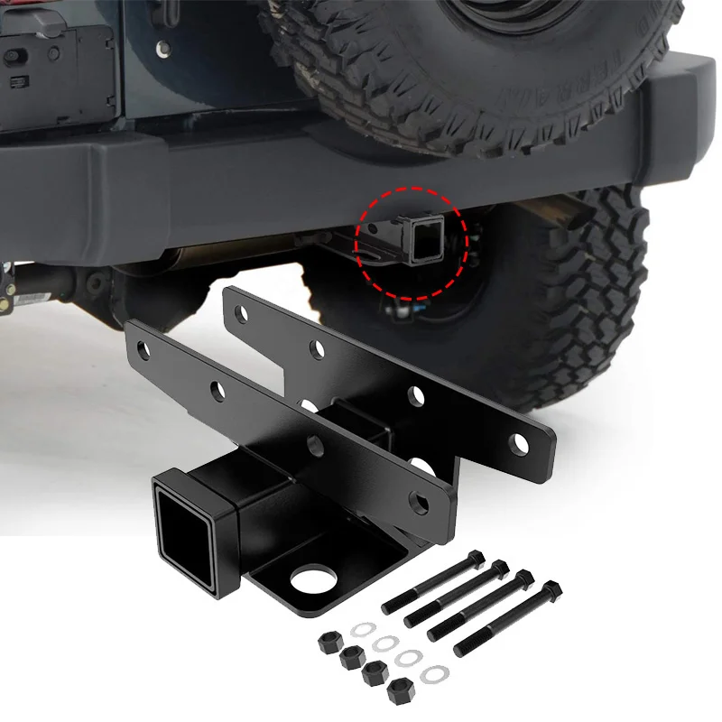 Rear Towing Trailer Hitch Receiver 2inch Tow Accessories For Jeep Wrangler  JL JLU 2 & 4 Door 2018-2021 - AliExpress
