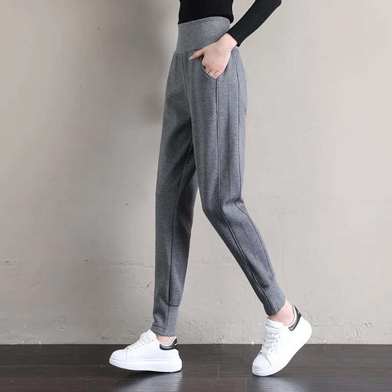 Pantalones térmicos para mujer, Leggings informales de cintura alta,  elásticos, con cordones, gruesos, de lana, deportivos, para correr,  Invierno - AliExpress