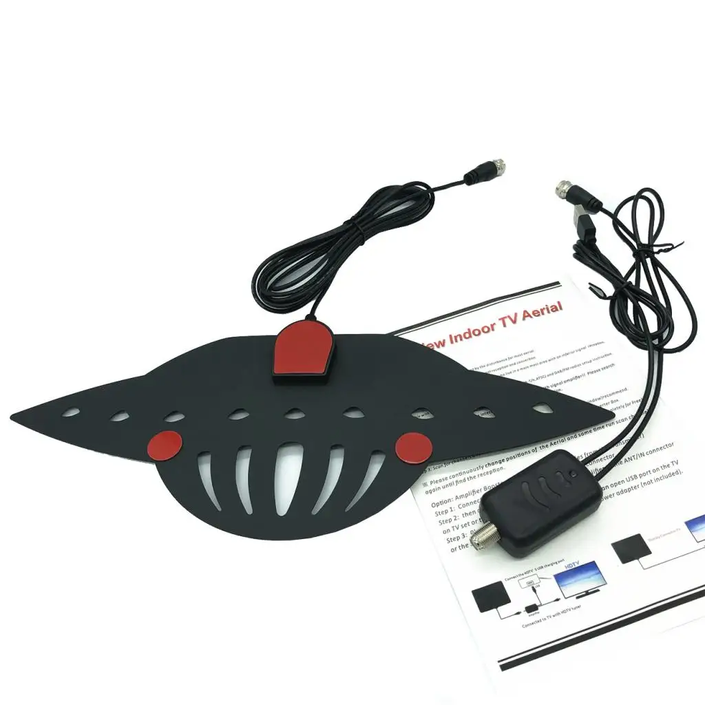 Amplified HD Digital TV Antenna 80 Miles Long Range 1080p  Indoor Powerful HDTV Aerial with Amplifier
