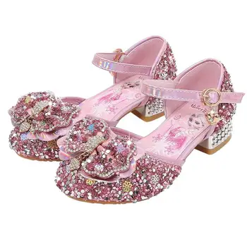 

New Children Princess Sandals Girls Sequins Girls Wedding Party Kids Dress Shoes for Girls sandal girls high heels