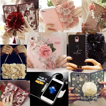 

Book 3D Rose Flower Wallet Flip Leather Case Cover Handbag Card Purse For Huawei P20 P30 P40 / Pro Mate 20 30 Honor V30 / Pro