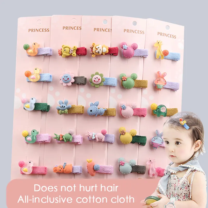 

Children'S Fruit Animal Hairpin, Cotton Cloth Clip That Does Not Hurt The Hair, Cute Bangs Clip For Babies, Girl Hair Ornaments