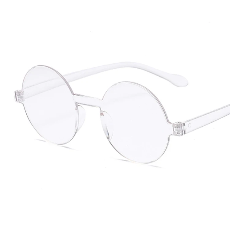 Новые Круглые Женские солнцезащитные очкив ретро стиле брендовые дизайнерские черные желтые Солнцезащитные очки женские модные уличные вождения - Цвет линз: Transparent