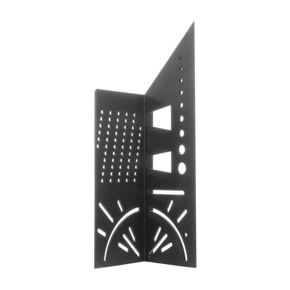 3D Miter измерение угла квадратной древесины Scribe штриховая строчка T типометр 45 90 градусов макет измерительный прибор деревянная линейка датчик инструмент плотника - Цвет: Aluminum Alloy Ruler