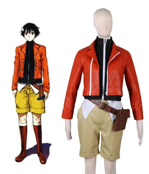 

High Quality Japanese Anime Future Diary Amano Yukiteru Mirai Nikki Cosplay Costume Luxury uniform Full Set