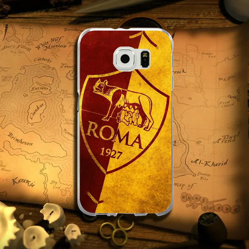 Логотип Roma football для samsung Galaxy Note 2 3 5 8 9 S2 S3 S5 Mini S6 S7 S8 S9 S10 Edge Plus Lite чехол Мягкий ТПУ чехлы для телефонов