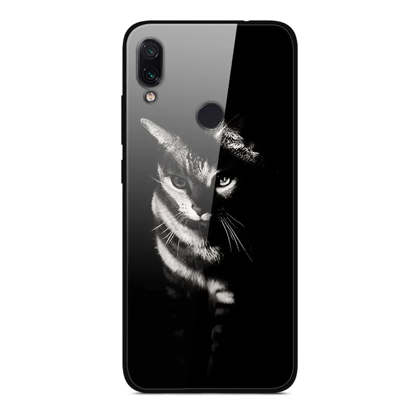 Серебристый Окрашенный стеклянный чехол для Xiaomi Redmi 7, силиконовый бампер, закаленное покрытие для Redmi 7A, чехол для Redmi 6 6A, чехол Redmi5 5plus - Цвет: Серебристый