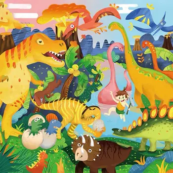 

Hobbylane 100Pcs/Set Puzzles Board Learning Educational Interesting Wooden Toys for Kids Girls Boys