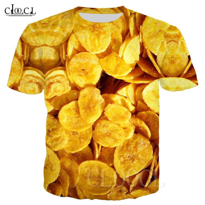 Забавные футболки с банановыми чипами Мужская/женская футболка спортивная