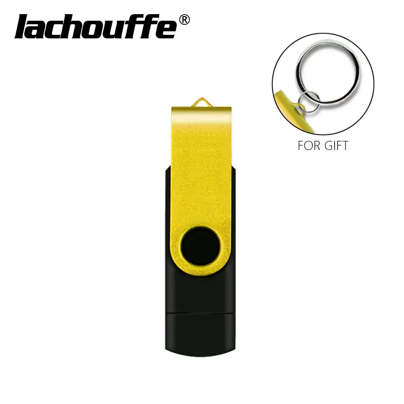 Цвет: желтый Usb флеш-накопитель OTG 2 в 1, гарантированное качество, 4 ГБ, 8 ГБ, 16 ГБ, 32 ГБ, 64 ГБ, память, usb 128 ГБ, флеш-накопитель USB, флешка - Цвет: Цвет: желтый