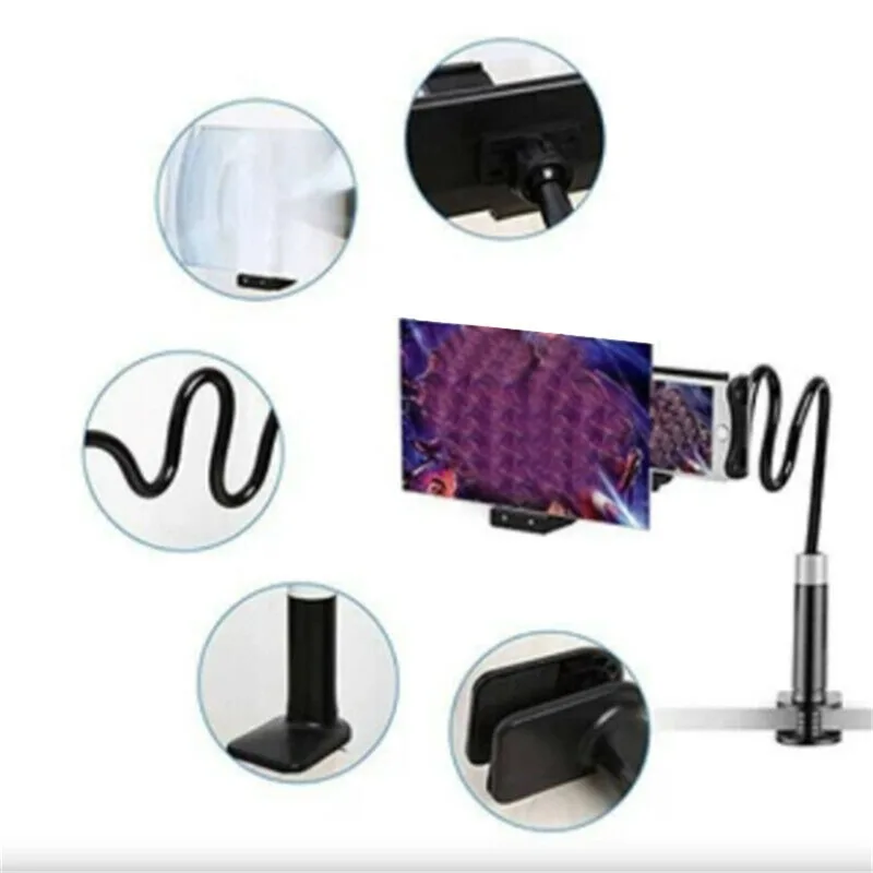  8/12 Inches Mobile Phone HD Projection Support Lazy Bracket Adjustable Flexible All Angles Extensio