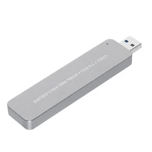 Алюминиевый сплав двойной USB3.1 мобильный SSD жесткий диск коробка TYPE-A+ C к M.2 NVME чехол для жесткого диска